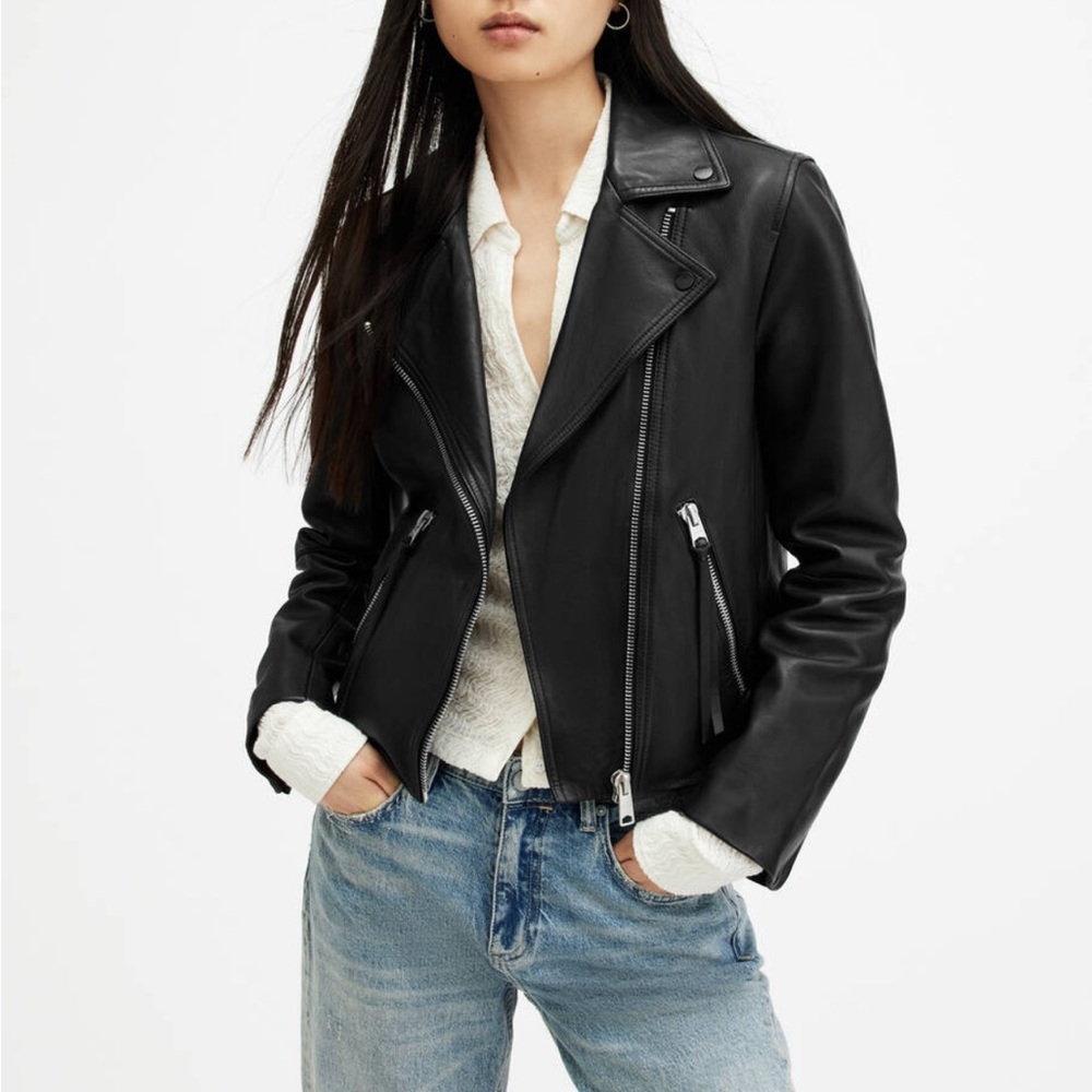 All Saints Women’s Dalby Leather Jacket
